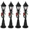 4.75" Christmas Village Lighted Street Lamps, 4ct.